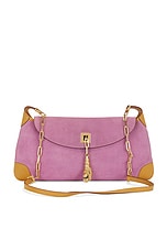 FWRD Renew Gucci Suede Shoulder Bag in Pink, view 1, click to view large image.