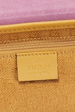 FWRD Renew Gucci Suede Shoulder Bag in Pink, view 5, click to view large image.