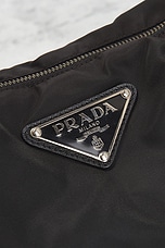 FWRD Renew Prada Tessuto Nylon Hobo Bag in Black, view 5, click to view large image.