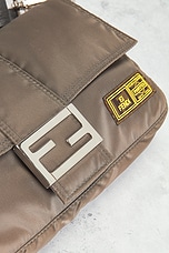 FWRD Renew Fendi Porter Baguette Shoulder Bag in Taupe, view 5, click to view large image.