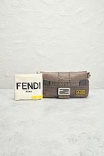 FWRD Renew Fendi Porter Baguette Shoulder Bag in Taupe, view 8, click to view large image.