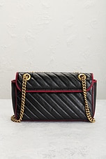 FWRD Renew Gucci GG Marmont Shoulder Bag in Black, view 3, click to view large image.