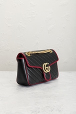 FWRD Renew Gucci GG Marmont Shoulder Bag in Black, view 4, click to view large image.