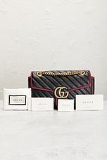 FWRD Renew Gucci GG Marmont Shoulder Bag in Black, view 8, click to view large image.