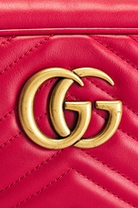 FWRD Renew Gucci GG Marmont Shoulder Bag in Red, view 6, click to view large image.