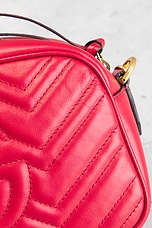 FWRD Renew Gucci GG Marmont Shoulder Bag in Red, view 7, click to view large image.