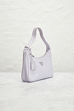 FWRD Renew Prada Re-Edition 2000 Re-Nylon Shoulder Bag in Lavender, view 4, click to view large image.