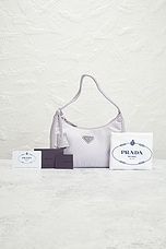 FWRD Renew Prada Re-Edition 2000 Re-Nylon Shoulder Bag in Lavender, view 7, click to view large image.