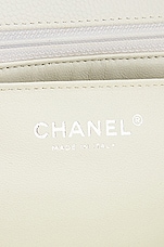 FWRD Renew Chanel Jumbo White Caviar Leather Single Flap Bag in White, view 6, click to view large image.