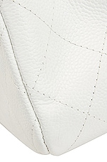 FWRD Renew Chanel Jumbo White Caviar Leather Single Flap Bag in White, view 9, click to view large image.