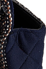 FWRD Renew Chanel Quilted Tweed Flap Chain Shoulder Bag in Navy, view 10, click to view large image.