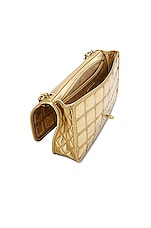 FWRD Renew Chanel Ice Cube Vinyl &amp; Leather Single Flap Double Chain Bag in Gold, view 4, click to view large image.