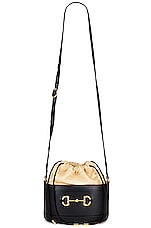 FWRD Renew Gucci Horsebit 1955 Shoulder Bag in Black, view 1, click to view large image.