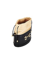 FWRD Renew Gucci Horsebit 1955 Shoulder Bag in Black, view 4, click to view large image.