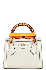 FWRD Renew Gucci Bamboo Diana Tote Bag in Ivory, view 2, click to view large image.