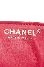 FWRD Renew Chanel Matelasse East West Valentine Charms Lambskin Single Flap Double Chain Bag in Pink, view 6, click to view large image.