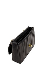 FWRD Renew Chanel Jumbo Mademoiselle Single Flap Shoulder Bag in Black, view 4, click to view large image.