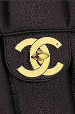 FWRD Renew Chanel Jumbo Mademoiselle Single Flap Shoulder Bag in Black, view 7, click to view large image.