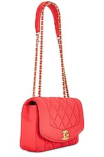 FWRD Renew Chanel Small Diana Chain Flap Bag in Red, view 3, click to view large image.