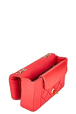 FWRD Renew Chanel Small Diana Chain Flap Bag in Red, view 4, click to view large image.