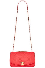 FWRD Renew Chanel Small Diana Chain Flap Bag in Red, view 5, click to view large image.