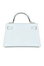 FWRD Renew Hermes Kelly 20 Mini Sellier Shoulder Bag in Blue, view 2, click to view large image.