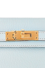 FWRD Renew Hermes Kelly 20 Mini Sellier Shoulder Bag in Blue, view 7, click to view large image.
