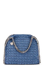 FWRD Renew Stella McCartney Mini Crochet Falabella Bag in Denim, view 1, click to view large image.