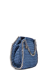 FWRD Renew Stella McCartney Mini Crochet Falabella Bag in Denim, view 3, click to view large image.