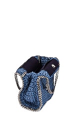 FWRD Renew Stella McCartney Mini Crochet Falabella Bag in Denim, view 4, click to view large image.