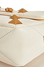 FWRD Renew Valentino Garavani Medium Roman Stud Shoulder Bag in Ivory, view 10, click to view large image.