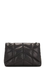 FWRD Renew Saint Laurent Medium Monogramme Puffer Loulou Shoulder Bag in Black, view 2, click to view large image.