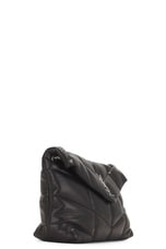 FWRD Renew Saint Laurent Medium Monogramme Puffer Loulou Shoulder Bag in Black, view 3, click to view large image.