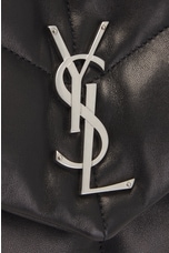 FWRD Renew Saint Laurent Medium Monogramme Puffer Loulou Shoulder Bag in Black, view 8, click to view large image.