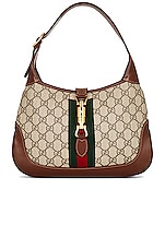 FWRD Renew Gucci Jackie 1961 GG Shoulder Bag in Black & White