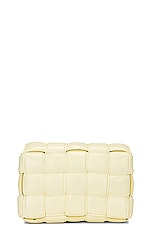 FWRD Renew Bottega Veneta Padded Cassette Crossbody Bag in Zest Washed & Gold, view 3, click to view large image.