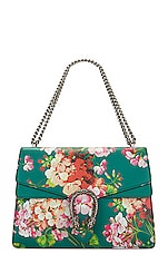 FWRD Renew Gucci Calfskin Dionysus Shoulder Bag in Green, view 1, click to view large image.