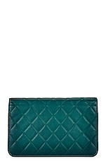 FWRD Renew Chanel Wallet On Chain Lambskin Shoulder Bag in Green, view 2, click to view large image.