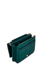 FWRD Renew Chanel Wallet On Chain Lambskin Shoulder Bag in Green, view 4, click to view large image.