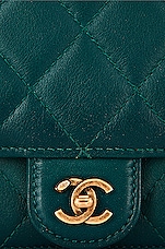 FWRD Renew Chanel Wallet On Chain Lambskin Shoulder Bag in Green, view 7, click to view large image.