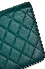 FWRD Renew Chanel Wallet On Chain Lambskin Shoulder Bag in Green, view 9, click to view large image.