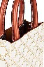 FWRD Renew Celine Triomphe Vertical Cabas Tote Bag in Brown, view 8, click to view large image.