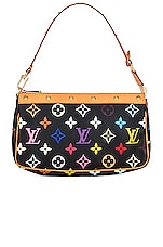 FWRD Renew Louis Vuitton Monogram Pochette Accessoires Bag in Multi Black, view 1, click to view large image.