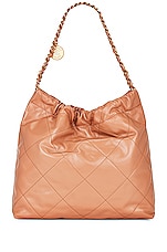 FWRD Renew Chanel Quilted Shiny Calfskin 22 Hobo Bag in Caramel, view 2, click to view large image.