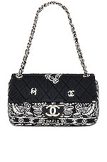 FWRD Renew Chanel Quilted Chain Woulder Bandana Pattern Shoulder
