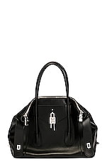 FWRD Renew Givenchy Medium Antigona Lock Soft Bag in Black, view 1, click to view large image.