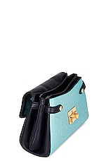 FWRD Renew Gucci GG Marmont Top Handle Bag in Blue, view 5, click to view large image.