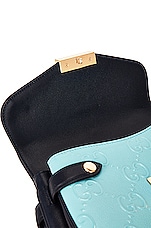 FWRD Renew Gucci GG Marmont Top Handle Bag in Blue, view 9, click to view large image.