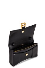 FWRD Renew Balenciaga Hourglass Wallet On Chain Bag in Black, view 4, click to view large image.