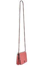 FWRD Renew Chanel 2019 Diagonal Chevron Wallet on Chain Shoulder Bag in Pink, view 3, click to view large image.